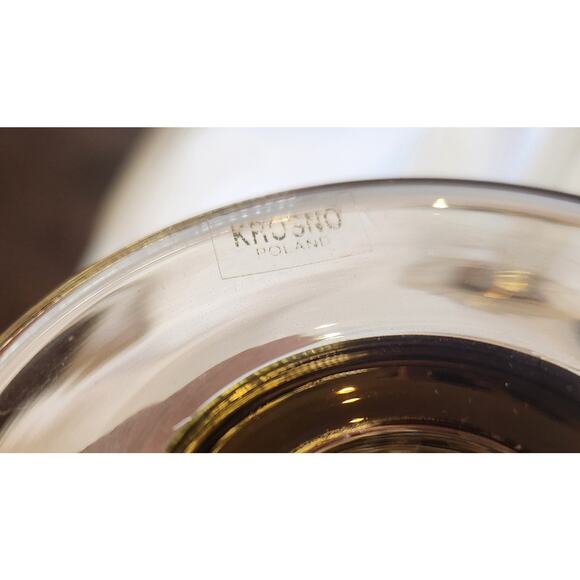 Vintage Krosno Poland Smoked Glass Copper Band Candlestick Holders Pair 7.5”tall - Picture 4 of 8